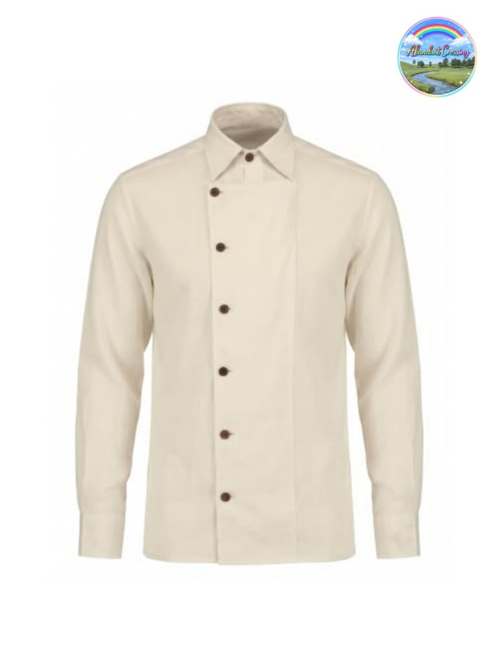 Men's Renaissance Linen Blend Side Button Medieval Steampunk Cosplay Shirt